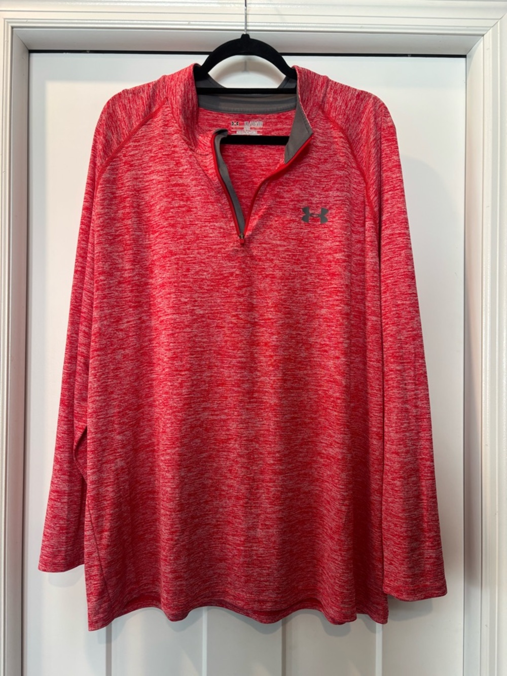 Men’s Under Armour Red Heather Performance 1/4 Zip Pullover